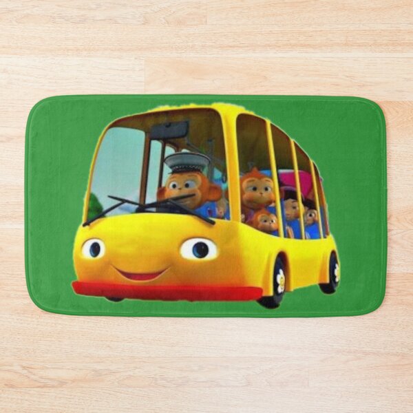 Item preview, yellow bus with eyes and a smile carries monkeys designed and sold by filon19931.