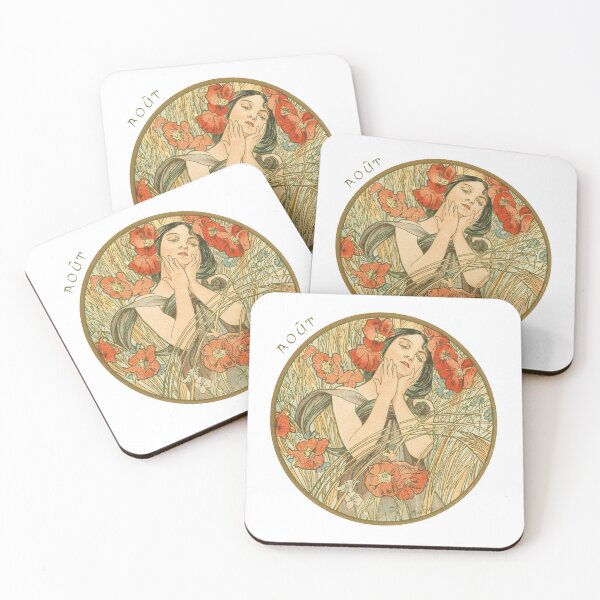 Item preview, August by Alphonse Mucha - Art Nouveau - Vintage Art designed and sold by RickE.