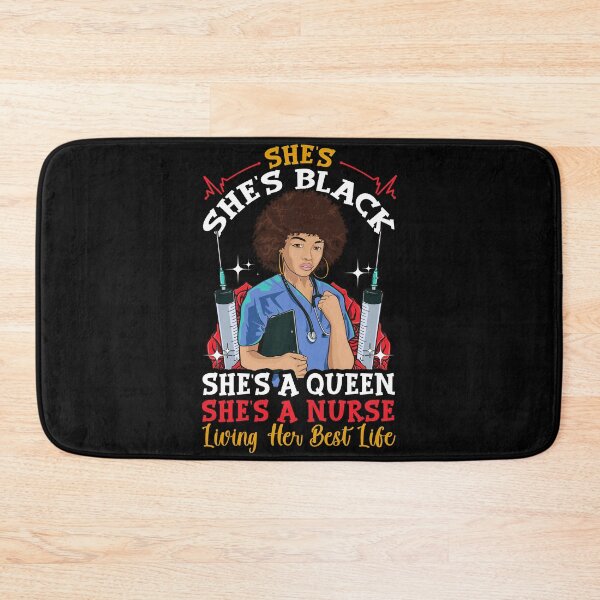 Item preview, Juneteenth Nurse Queen Melanin Black Women Natural Hair Afro designed and sold by BampiQ.