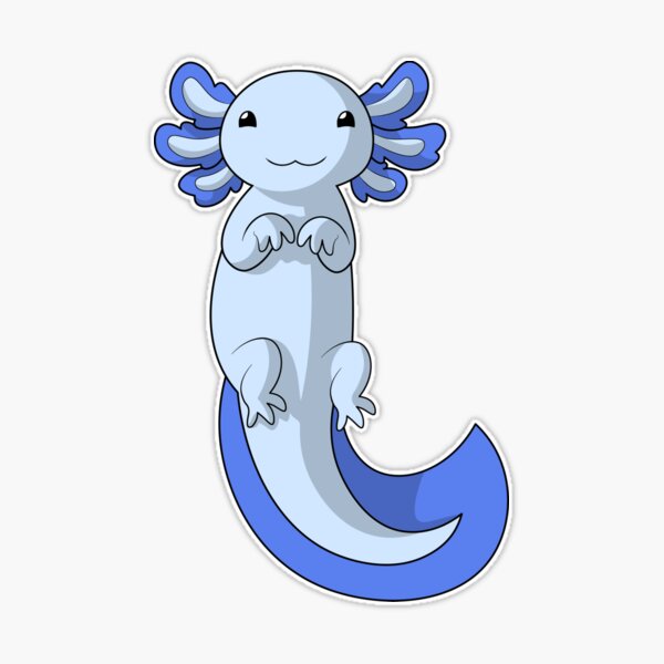 Cute Blue Axolotl Kawaii Aesthetic Axolotls Front & Back Coffee