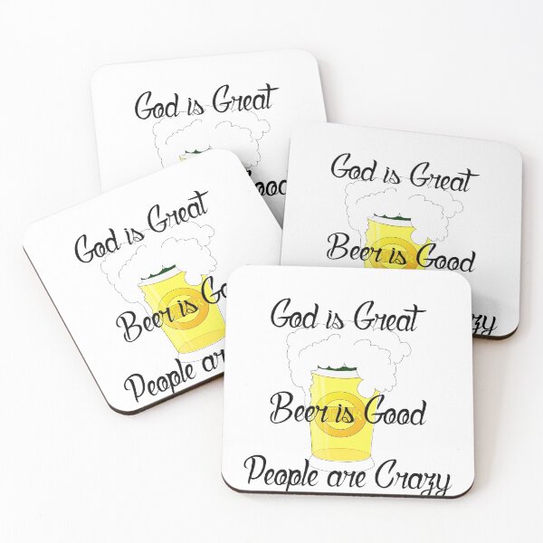 Item preview, God is great beer is good people are crazy designed and sold by CharisCreatives.