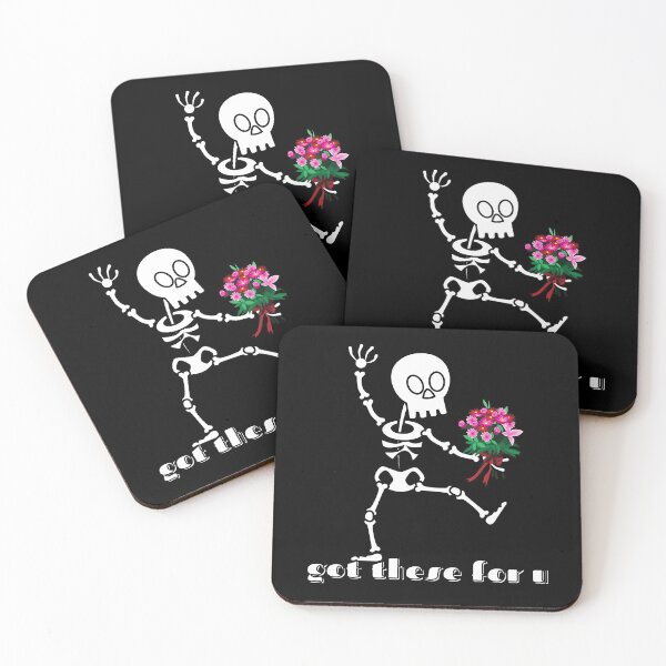 Aperçu de l'œuvre Squelette dansant avec des fleurs | Plaisir d'Halloween créée et vendue par deepgoa.