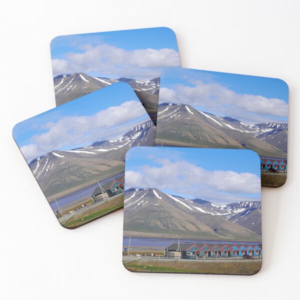 Item preview, Fjord Huts and Mountains, Longyearbyen, Svalbard designed and sold by Melodie Maker art.