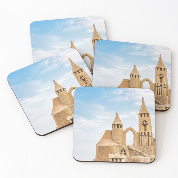 Item preview, Sandcastle during a sunny day with blue sky background. Concept for summer, vacation and fun. designed and sold by Paolo Modena Photography - Fine Italian Art.