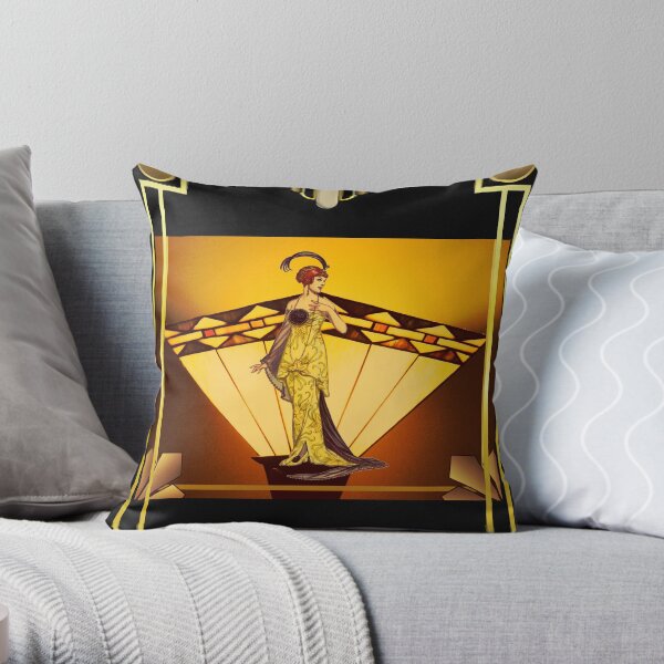Art Deco Glamour Throw Pillow