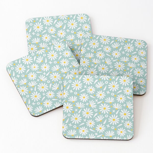Item preview, Daisies – Mint designed and sold by Cat Coquillette.