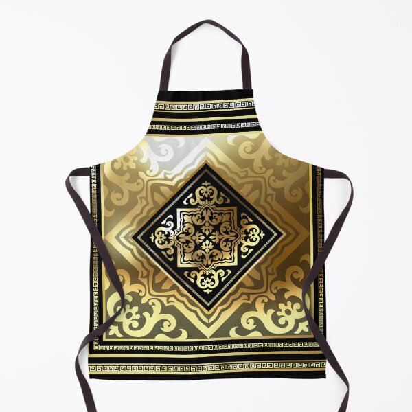 Item preview, Greek Keys Floral Black Gold Black Diamond designed and sold by Yiorgos Designs.