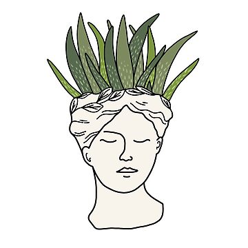 Artwork thumbnail, Succulent statue pot by Riley Rittenhouse