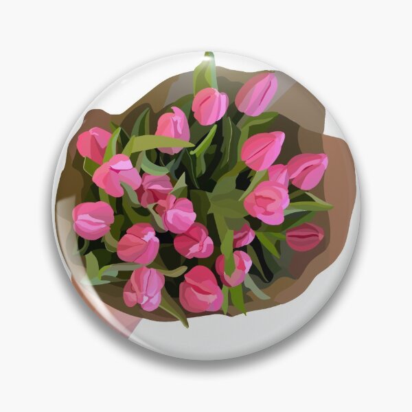Item preview, Pink Tulip Bouquet Sticker  designed and sold by Erin Drazdzinski.