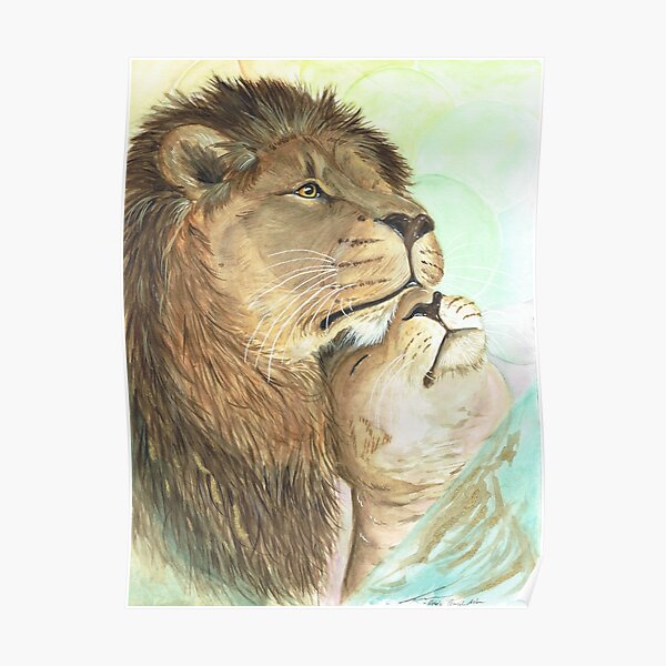 : Lion and Lioness Wall Art Love Quotes Animal Canvas Prints  Painting Vintage Lions Couple Pictures Framed Rustic Artwork Home Decor for  Bathroom Bedroom Dining Living Room 24x16: Posters & Prints