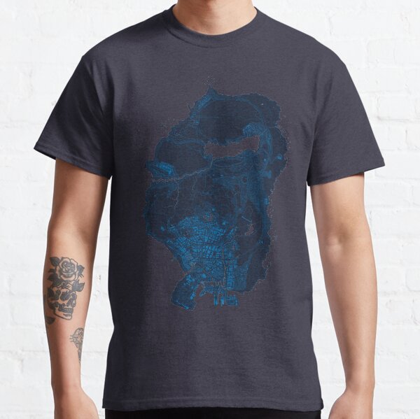 GTA V Blueprint-Karte Classic T-Shirt