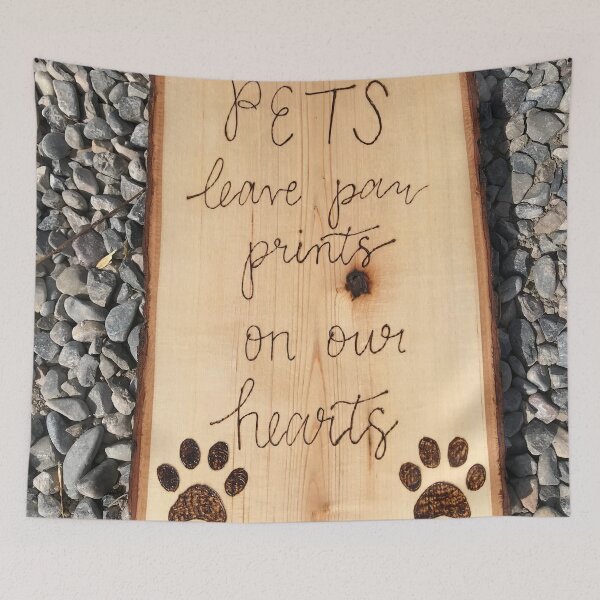 Item preview, pets leave paw prints on our hearts designed and sold by countrypines.