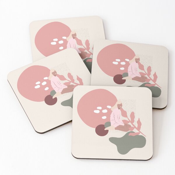 Item preview, Boho Girl Nature light pink designed and sold by BeeMeCreative.