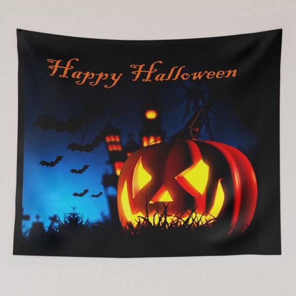 Item preview, Happy Halloween Glowing Pumpkin Design designed and sold by JulieSouster.