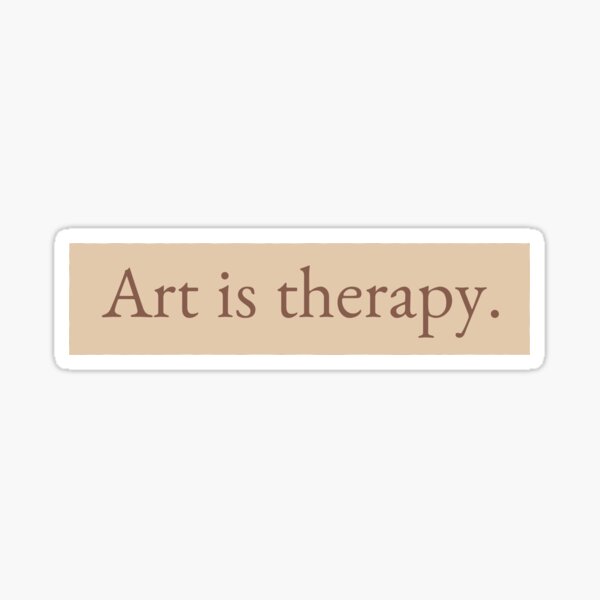 Art is therapy - Dark Academia Sticker