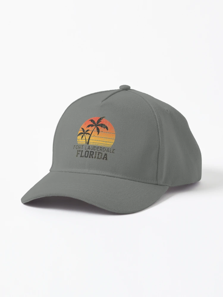 Fort Lauderdale Florida Retro Palms And Sunshine FL Summer Cap