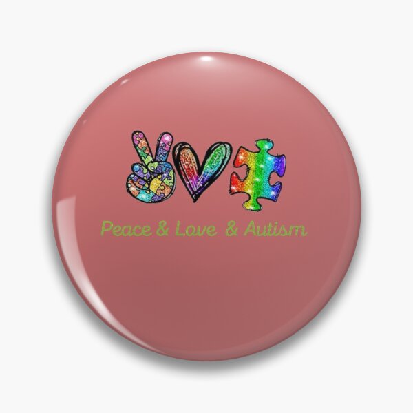 Item preview, Peace & Love & Autism designed and sold by wataraadam.
