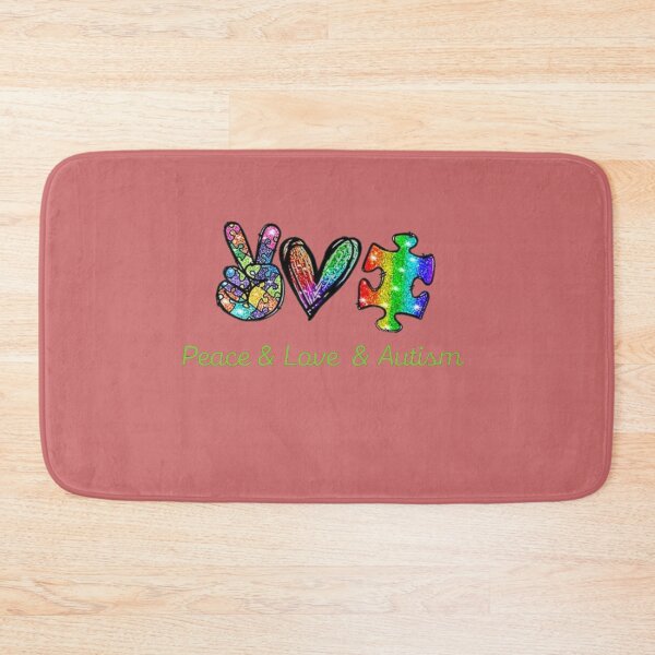 Item preview, Peace & Love & Autism designed and sold by wataraadam.