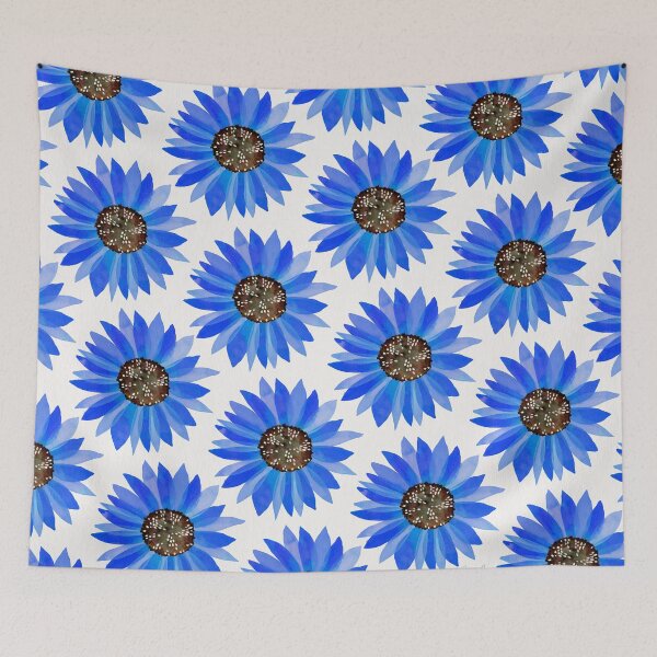Item preview, Single Sunflower – Blue designed and sold by Cat Coquillette.