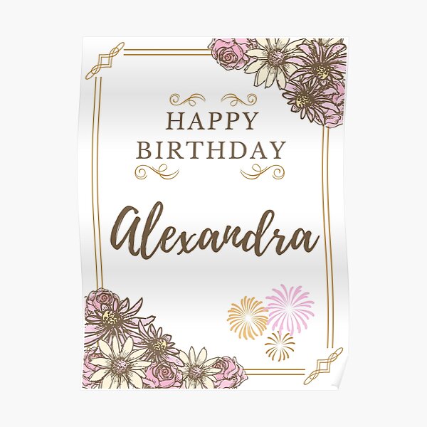 Alexandra Russian Name Translate Russia Poster By Under Thetable Redbubble