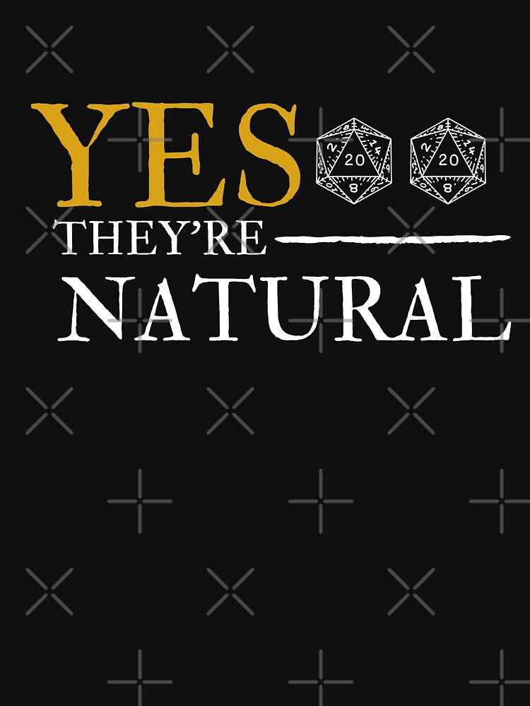 Yes Theyre Natural Funny Dice Boobs Retro Rpg Gamer T Shirt For Sale By Mido Ak Redbubble 
