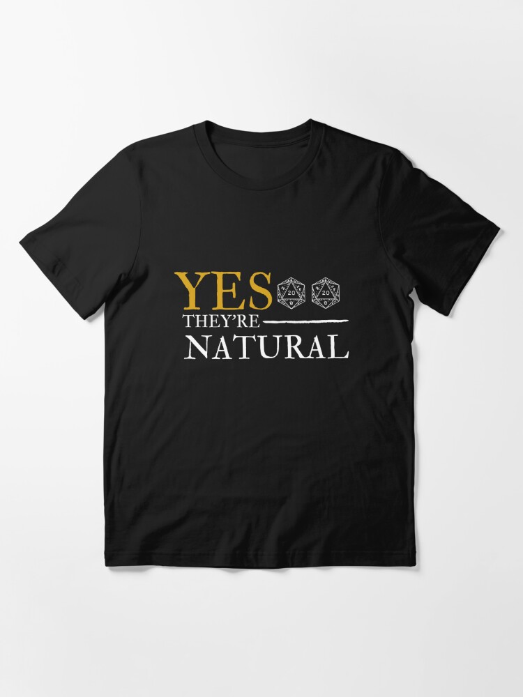 Yes Theyre Natural Funny Dice Boobs Retro Rpg Gamer T Shirt For Sale By Mido Ak Redbubble 