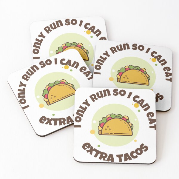 Item preview, I Only Run So I Can Eat Extra Tacos- Demotivation for Runners designed and sold by LoveFromMI.