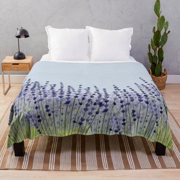 Item preview, Watercolor lavender field, flower field designed and sold by TheColorFlow.