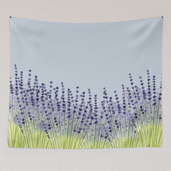 Item preview, Watercolor lavender field, flower field designed and sold by TheColorFlow.