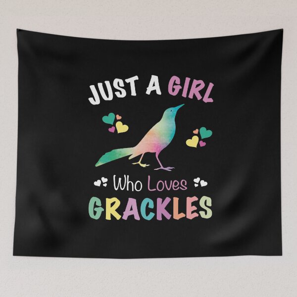 Item preview, Just A Girl Who Loves Grackles, bird lover, birding lovers, cute gift for a bird watcher designed and sold by PRINTED ..