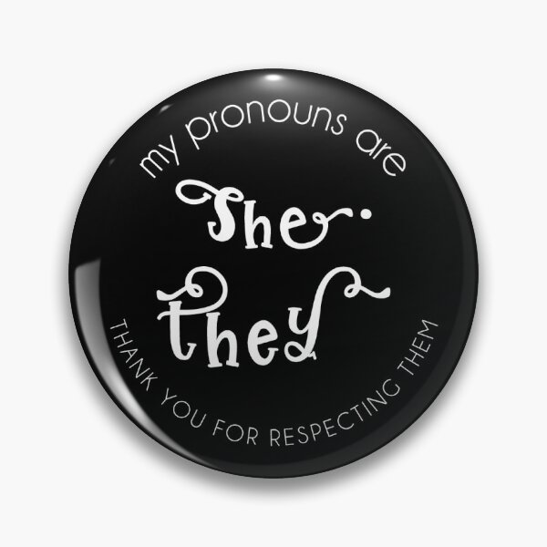 Item preview, My Pronouns Are SHE THEY Pronoun Pin Respect My Pronouns Pins Discreet Pride Pins Pronoun Button Nonbinary Pin Trans Pin Pronoun Badge LGBT Pins designed and sold by MoniqueNelson.