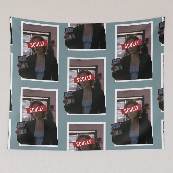 Item preview, Dana Scully Blue Ribbed Shirt designed and sold by oneofthesaints.