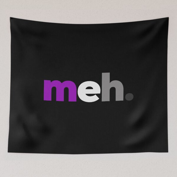 Item preview, Meh. Asexual Pride designed and sold by Subtle Pride Shop.