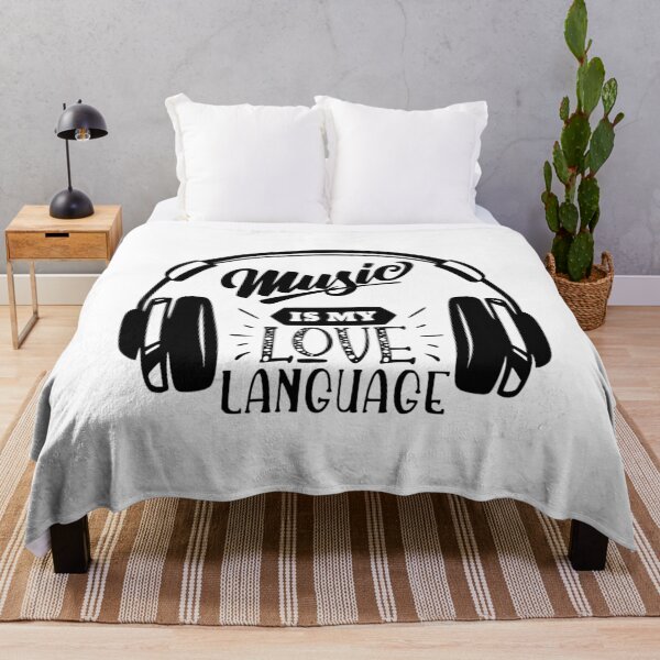 Aperçu de l'œuvre Music Is My Love Language T-Shirt.Retro T-Shirt,Music T-Shirt. créée et vendue par OAPod.