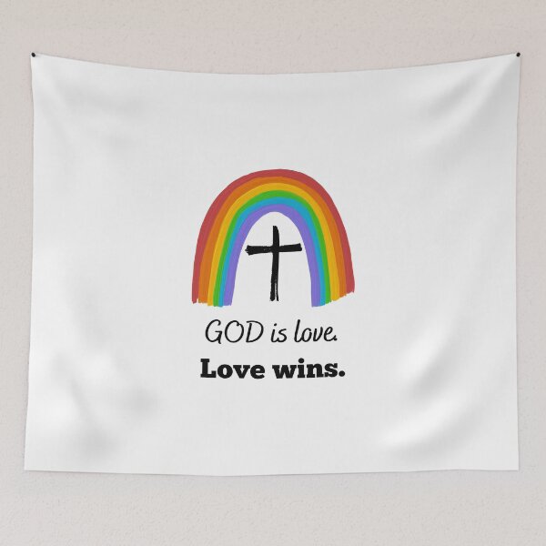 Item preview, LGBTQ "God Is Love. Love Wins." designed and sold by LoveFromMI.