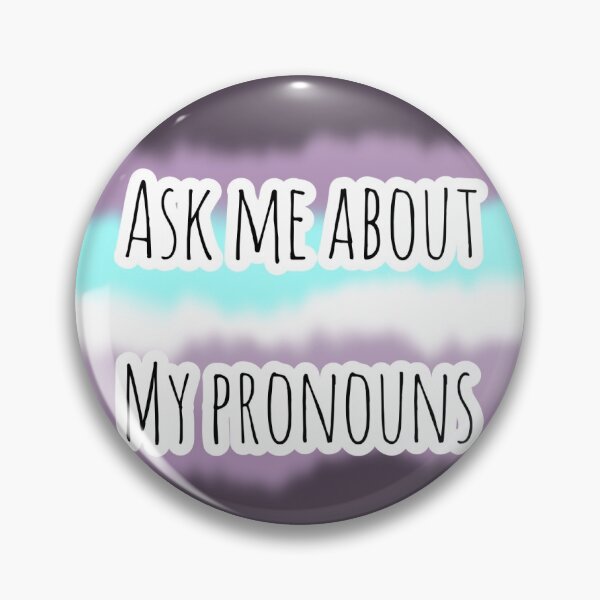 Item preview, Ghostgender Ask Me About My Pronouns Badge designed and sold by nerusrighthand.