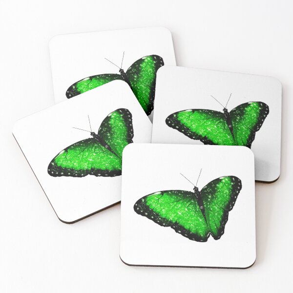 Item preview, glitter green butterfly y2k designed and sold by ellebackup.