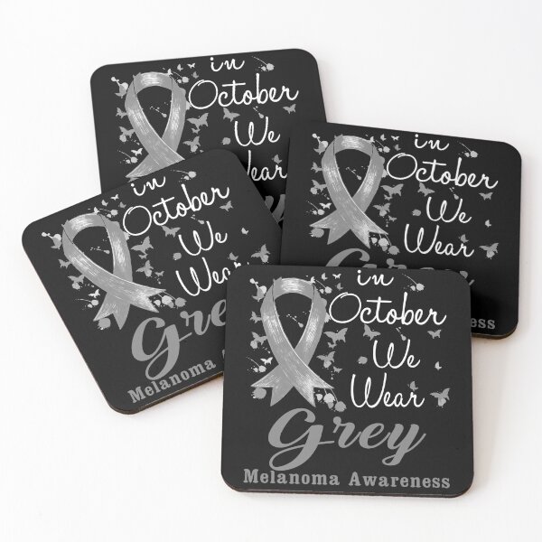 Item preview, In October We Wear Grey Ribbon Melanoma Awareness designed and sold by largellie.