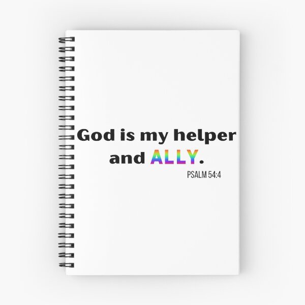 Item preview, LGBTQ "God Is My Helper And Ally" Psalm 54:4 designed and sold by LoveFromMI.