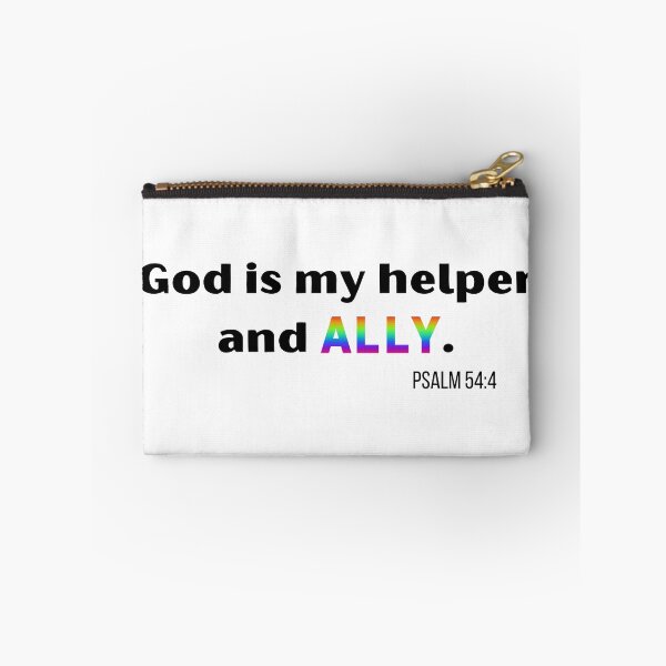 Item preview, LGBTQ "God Is My Helper And Ally" Psalm 54:4 designed and sold by LoveFromMI.