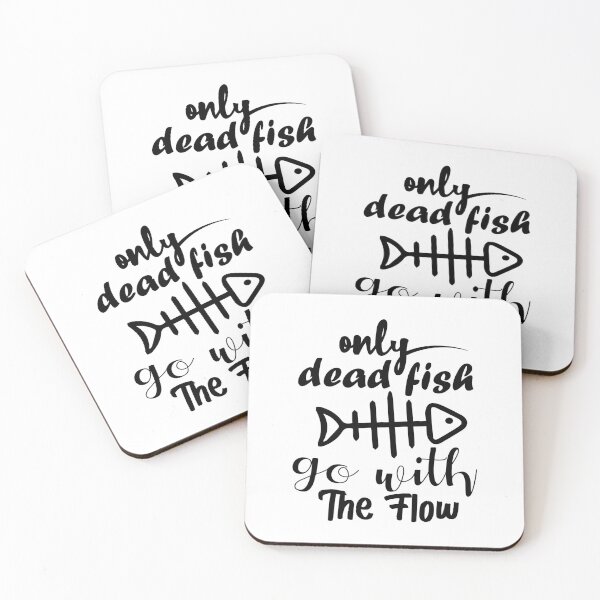 Item preview, only dead fish go with the flow designed and sold by UrahGo.