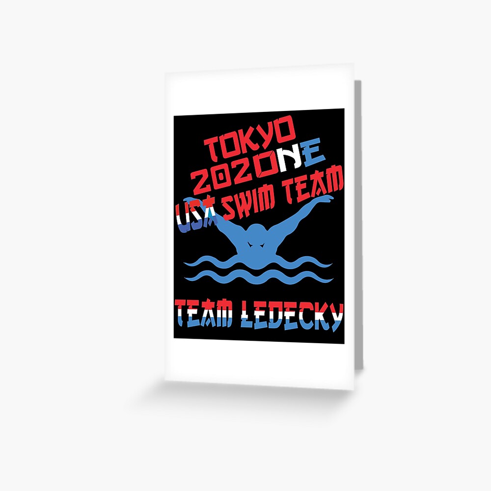 "USA 202One Team Ledecky SwimmingTShirt, A Tokyo, Japan Summer Games