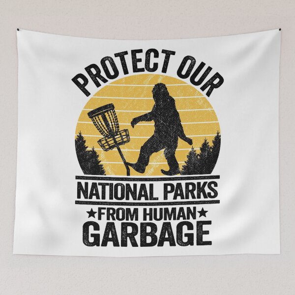 Item preview, Protect Our National Parks Retro Bigfoot Disc Golf designed and sold by Stronzi.