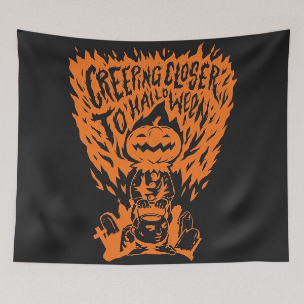 Item preview, Creeping Closer to Halloween // Creepy Pumpkin Head designed and sold by SLAG-Creative.
