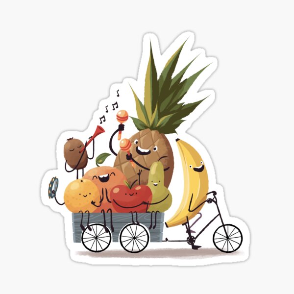 Item preview, happy fruits designed and sold by Elina  Piadukhova.