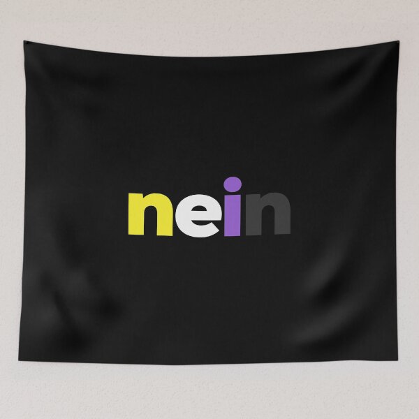Item preview, Nein! Nonbinary Pride designed and sold by Subtle Pride Shop.