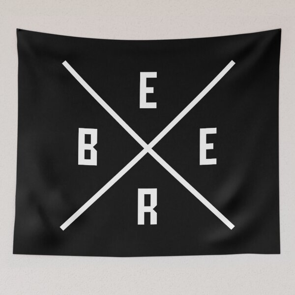 Item preview, BEER / X / Hipster Logo / White designed and sold by in-vectors.