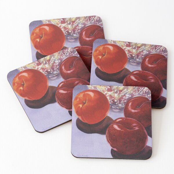 Aperçu de l'œuvre Nectarine et deux prunes créée et vendue par Marcia Hartsock.