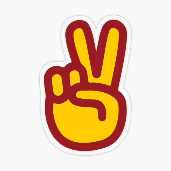 USC Peace Transparent Sticker