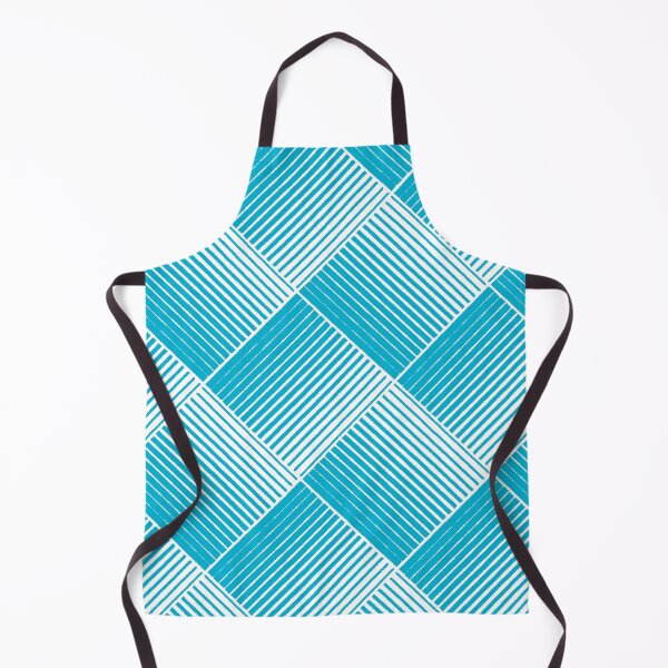 Item preview, Blue and White Square Mosaic Stripe Pattern Pairs PANTONE Blue Atoll 16-4535 2022 Trending Color - Hue - Shade - Colour designed and sold by ColorOfTheYears.